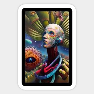 Dream of a Android Cyber Surrealism Sticker